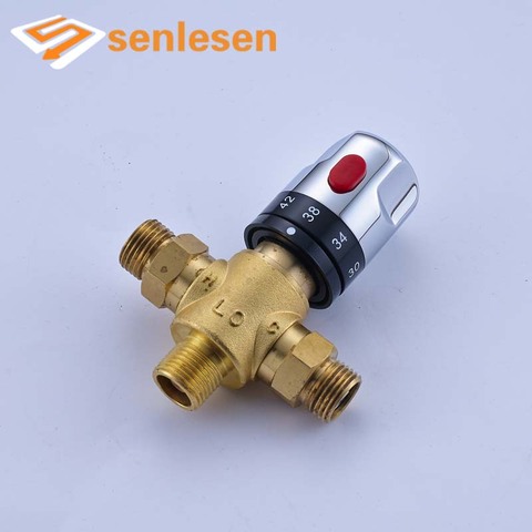 Senlesen New Brass Control the Mixing Water Temperature Thermostatic Mixing Valve ► Photo 1/5