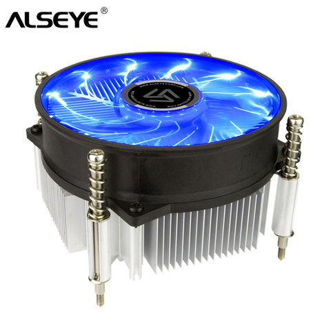 ALSEYE CPU Cooler Fan 90mm LED CPU Fan Heatsink TDP 95W 2200RPM Cooler for LGA 1150/1151/1155/AM2/AM2+/AM3/AM3+ ► Photo 1/6