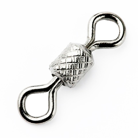 50pcs Stainless Steel Fishing Connector Barrel Swivel Rolling Ball Snap Sinker Tool Tackle Box Goods For Fly Fishing Hook Lure ► Photo 1/6
