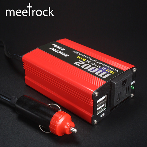 200W car power inverter dc 12v to ac 220v and ac 110v converter usb charger adapter 150W portable auto modified save 12 220 180W ► Photo 1/6