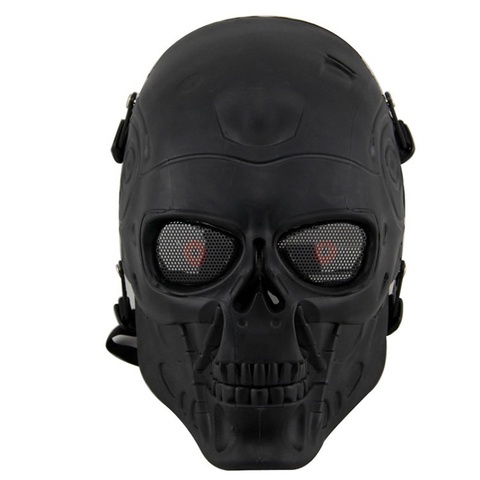 DC10 Terminator T800 Skull Protective Black Tactical Full Face Airsoft Mask Military Army Paintball CS Wargame Halloween Party ► Photo 1/4