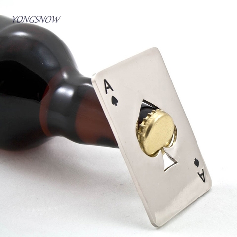 Poker Card Beer Bottle Opener Stainless Steel Wedding Party Banquet Gift Souvenirs Kitchen Dining Bar Tools Table Decor Favors ► Photo 1/5
