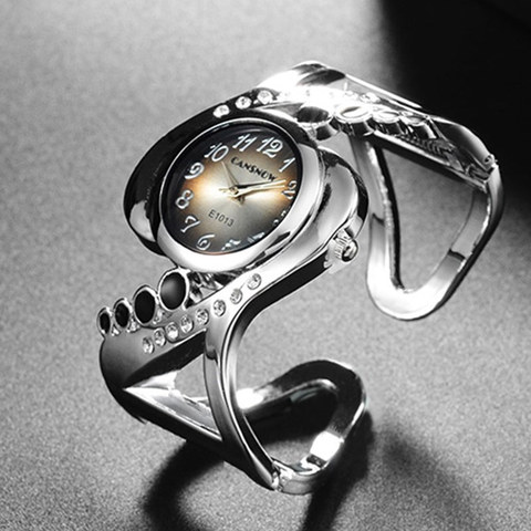 New design women bangle wristwatch quartz crystal luxury relojes