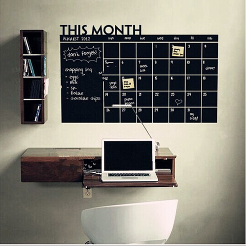 This Month Calendar Chalkboard Wall Stickers Carved Trade Explosions PCs The Blackboard Stickers ► Photo 1/4