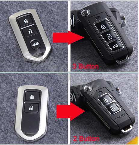 2014 Brand New ! 3 Buttons/2 Buttons Modified Flip Folding Remote Key Case Shell For Toyota Camry Prado Highlander Yaris Vios ► Photo 1/1