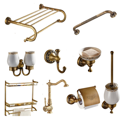Wall Mounted Brass Bathroom Hardware, Brass Bathroom Accessories
