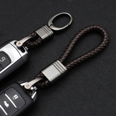 GPFORTYSIX Leather Car Key Ring Keychain Keyring Key Holder Fit For BMW/Volkswagen VW Golf 4 5 6 toyota ford focus 2 Honda KIA ► Photo 1/4