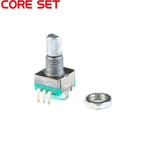 5PCS/Lot 20 Position Code Switch Rotary Encoder EC11 Digital Potentiometer With Switch 5Pin Handle Length 15mm ► Photo 1/1