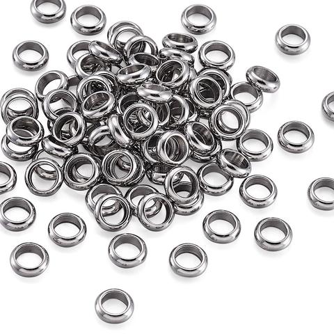 100pcs Ring 304 Stainless Steel Bead Spacers for Jewelry Bracelet Necklace Making DIY Accessories Findings 4mm 5mm 6mm 7mm 8mm ► Photo 1/6