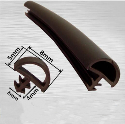 5M PVC wooden door window sash seal bumper strip weatherstrip sound insulation ► Photo 1/2