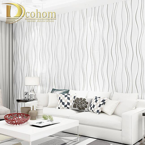 Luxury Foil White Grey Metallic Wallpaper For Walls Roll Metal Silver Wall Paper Geometric Striped Wallpaper ► Photo 1/4