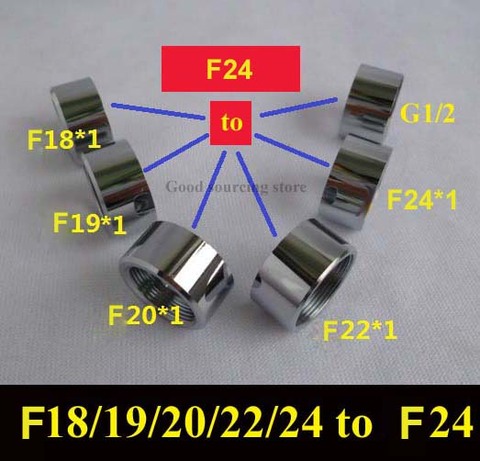 F18/19/20/22/24 brass chrome faucet adapter change to F24 female thread ► Photo 1/1