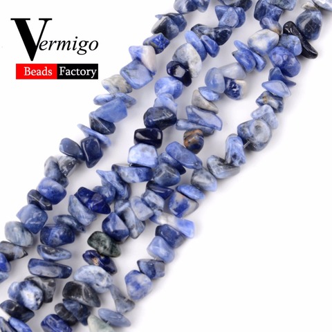 Natural Stone Beads Sodalite Gravel Irregular Freeform Chip Beads For Jewelry Making Diy Necklace Bracelet 3-5-8-12mm 16inches ► Photo 1/4