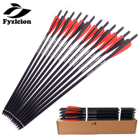 Hunting Archery Bolts 6/12/24pcs Crossbow Carbon Arrow 16/20 Inches Spine 400 For Recurve/composite bow Archery ► Photo 1/6