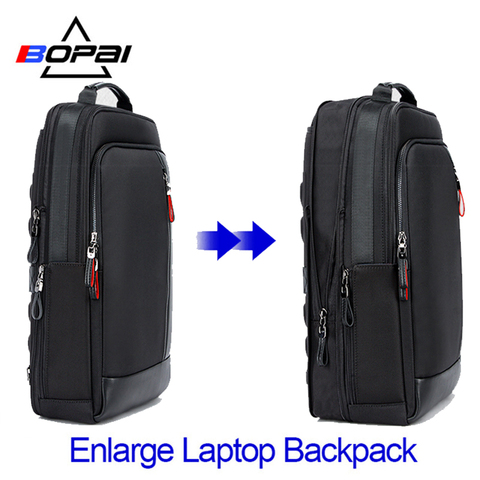 BOPAI Multifunction Enlarge Laptop Backpacks USB Charging 15.6 Inch Men's Backpack Anti theft Large Capacity Male Travel Bag ► Photo 1/6