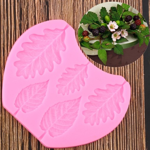 Blackberry Oak Leaves Silicone Mold Fondant Cake Decorating Tools Nuts Berries Cake Baking Mould Chocolate Gumpaste Moulds ► Photo 1/6