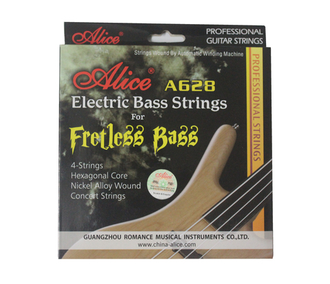 Alice A628 Flat Wound Hexagonal Core Nickel Alloy Wound Gold Ball-End 4-Strings Fretless Electric Bass Strings ► Photo 1/4