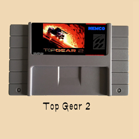 Top Gear 2 16 bit Big Gray Game Card For USA NTSC Game Player ► Photo 1/1