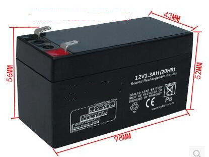 Free ship 12V 1.3AH lead acid battery VRLA rechargeable battery valve regulated lead acid battery ► Photo 1/1