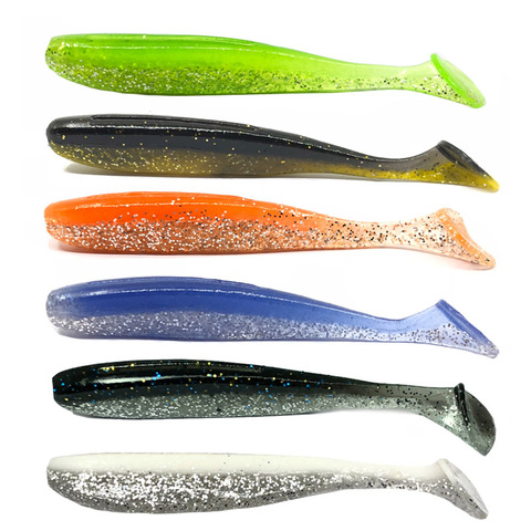 6pcs / lot 8.5cm / 4g Wobbler Fishing Lures Easy Cleaner Swimbait Silicone Soft Baits Double Color Carp Artificial Soft Bait ► Photo 1/6