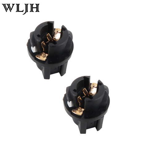 WLJH 12pcs T5 3/8 Twist Socket 9mm Instrument Panel Cluster Plug Lamp Dash LED Light bulb Dashboard Indicator Light Bulb Socket ► Photo 1/6