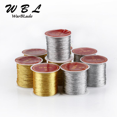 0.2mm 0.4mm 0.6mm 0.8mm Nylon Cord Silver Gold Cord Tassel Thread String Rope Bead For DIY Braided Ring Bracelet Jewelry Making ► Photo 1/5