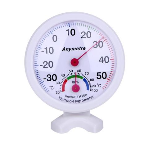 White Round Digital In-out Greenhouse Door Thermometer Hygrometer Temperature Humidity Meter Detector for Greenhouse ► Photo 1/6