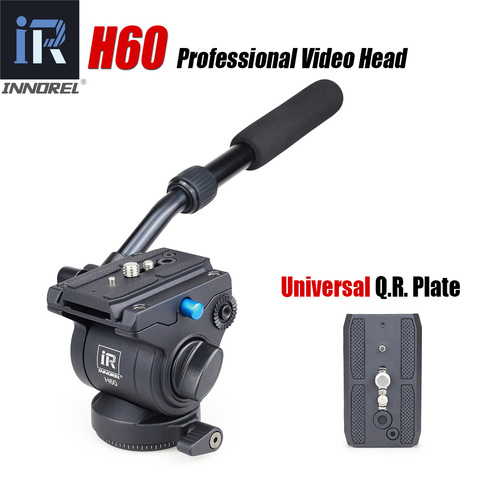 H60 Panoramic tripod head Hydraulic fluid video head for monopod slider Manfrotto 501PL plates compatible Better than JY0506H ► Photo 1/5