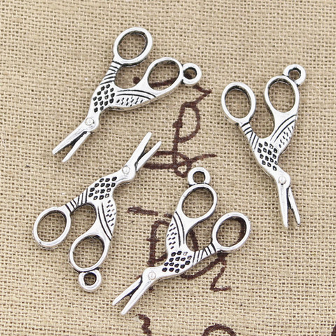 20pcs Charms Sewings Scissors 28x15mm Antique Bronze Silver Color Pendants Making DIY Handmade Tibetan Bronze Jewelry ► Photo 1/2