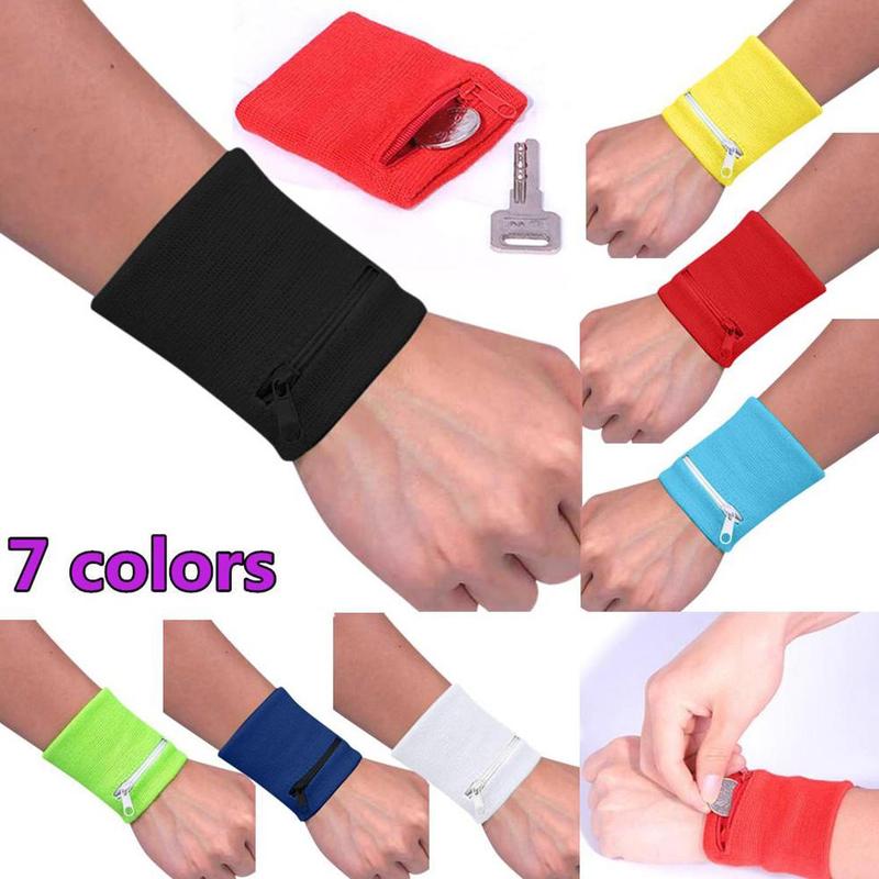 Outdoor Cycling Wrist Band Safe Wallet Storage Zipper Ankle Sport Strap Pouch 