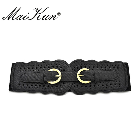 Fashion Hollow out Wide Belts for Women Solid Casual Elastic Stretchy Elastic Waistband for Ladies Dress ► Photo 1/1