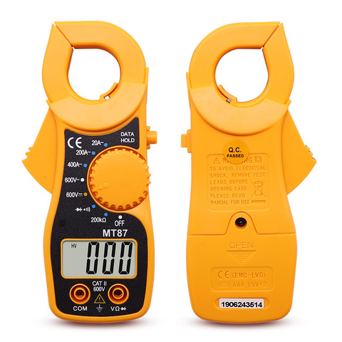 Portable MT87 LCD Digital Clamp Meters Multimeter With Measurement AC/DC Voltage Tester Current Resistance Multi Test ► Photo 1/6