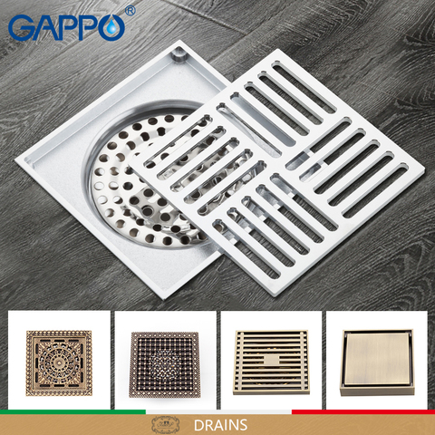 GAPPO Drains bathroom floor drain brass shower drain Bathtub Shower Drains preorder shower fioor covers ► Photo 1/6