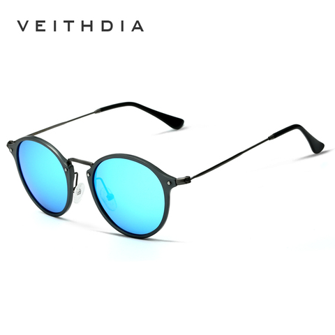 VEITHDIA Brand Designer Sunglasses Fashion Sun Glasses Polarized Coating Mirror UV400 Lens Round Male Eyewear For Men/Women 6358 ► Photo 1/6