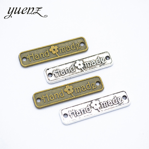 YuenZ 20pcs Antique Silver color letter Hand made Charms For Necklace Bracelet Jewelry Making 25*6mm S252 ► Photo 1/3
