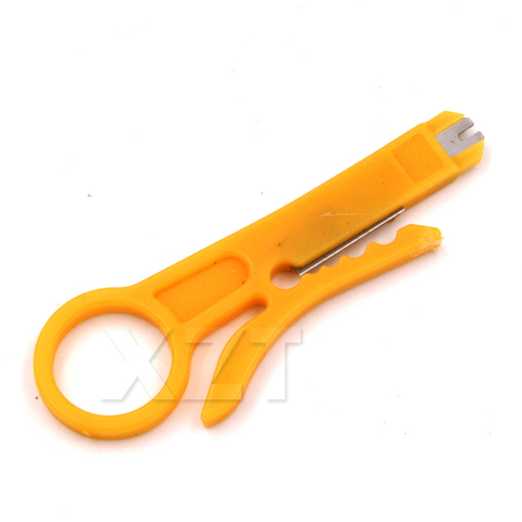 AT Newest 5pcs/lot Hot Sale Yellow Mini Strippers Network Cable Plier 9cm UTP STP Cable Cutter Telephone Wire Stripper RJ45 tool ► Photo 1/1