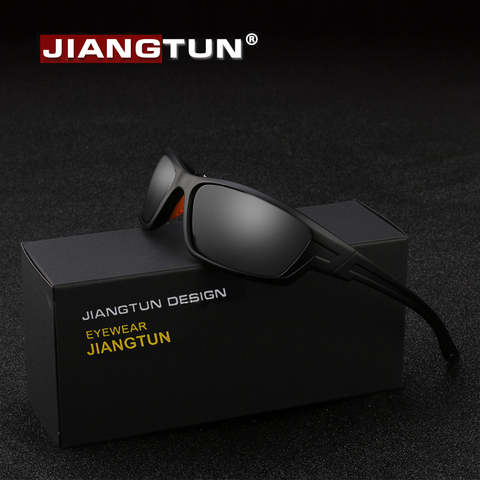 JIANGTUN TR90 100% Polarized Sport Sunglasses Men Driving fishing Sun Glasses UV400 Outdoor Hiking Outdoor Shades Eyewear JT8701 ► Photo 1/6