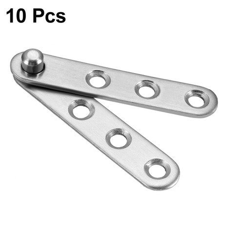 Uxcell 10Pcs 58mm Long 360 Degree Rotating Door Pivot Hinge Home Door,Tool Box,Cabinet Hardware Stainless Steel ► Photo 1/4