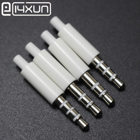 2pcs/lot 3.5mm stereo headset plug with tail 3/4 pole 3.5 mm audio plug Jack Adaptor connector for iphone white ► Photo 1/6