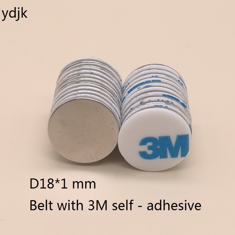 10PCS/LOT  disc magnet 18*1 mm Belt with 3M self - adhesive N35 NdFeB magnet 18x1 mm Dia 18mm x 1mm neodymium magnet ► Photo 1/1