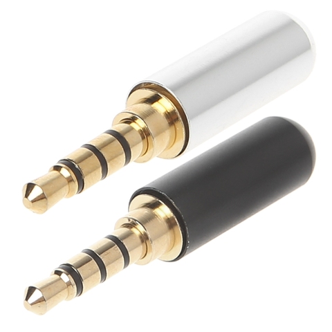 3.5mm 4 Pole Earphones Soldering Jack Male Headphone Repair Jack Cable Plug Solder Adapters Metal Alloy Audio Soldering Spring ► Photo 1/6