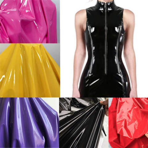 Shiny Glossy Soft Vinyl Leather Fabric PVC Fabric Material for Dress Upholstery ► Photo 1/6
