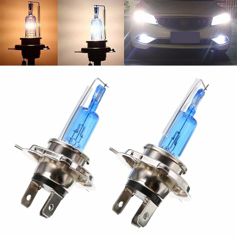 2pcs H4 12V/35W Xenon supper white auto light bulb Headlight bulb  car Xenon Halogen bulb For Auto Headlight HID Headlight 6000K ► Photo 1/6