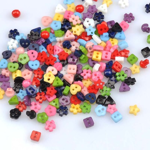 Mixed Mini Resin Sewing Handmade Buttons for Scrapbooking DIY craft Fashion Accessories 200pcs About 6mm MT0988 ► Photo 1/6