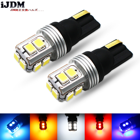 iJDM Car T10 Canbus Error free W5W 168 194 Car motorcycle LED Reading Mirror License Plate Width light 12V white red yellw blue ► Photo 1/6