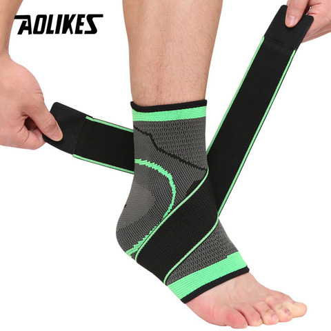 1PCS Elastic Bandage Support Ankle Protector For Sport Gym Ankle Brace With Strap Belt achilles tendon retainer Foot Guard ► Photo 1/6