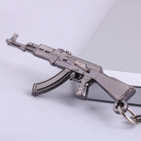 Download Buy Online Gun Keychain Arma Llavero Novelty Item Trinket Game Key Ring M16 Ak47 Gun Model Metal Sniper Rifle M4a1 Pubg Csgo Men Jewelry Alitools