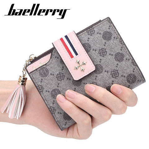 2022 Baellerry Fashion Women Short Design Female Wallet Zipper High Quality Card Holder Beautiful Floral Female Purse Portomonee ► Photo 1/6