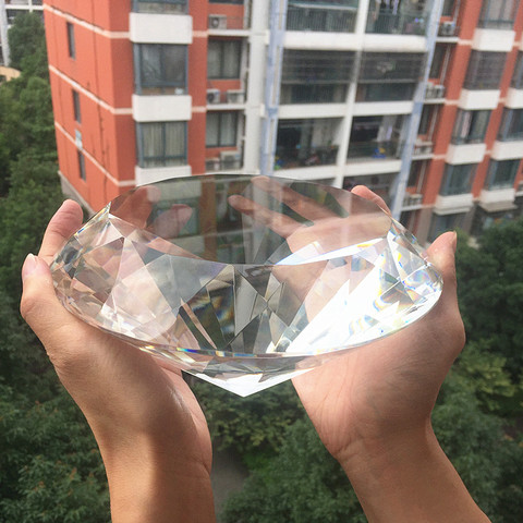Free shipping 200mm k9 crystal glass color diamond wedding decoration and home decoration crystal gifts ► Photo 1/1