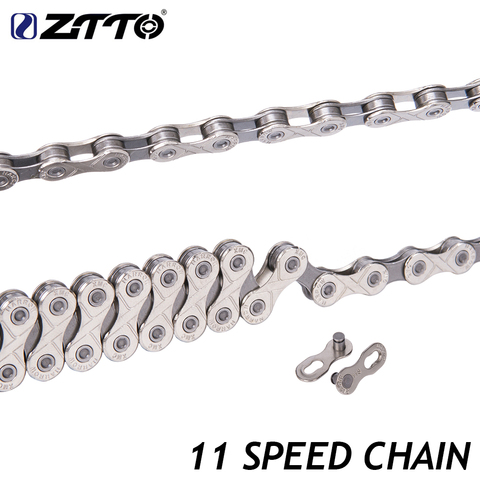 ZTTO 11 Speed Bicycle Chain Silver Chains Tool-less Nickel Connecting Link for Mountain Bike Road Bicycle MTB Parts ► Photo 1/6